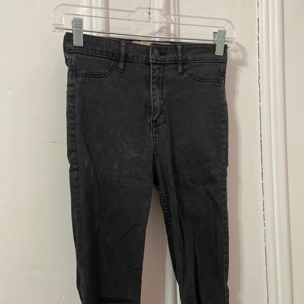 black high rise jeans